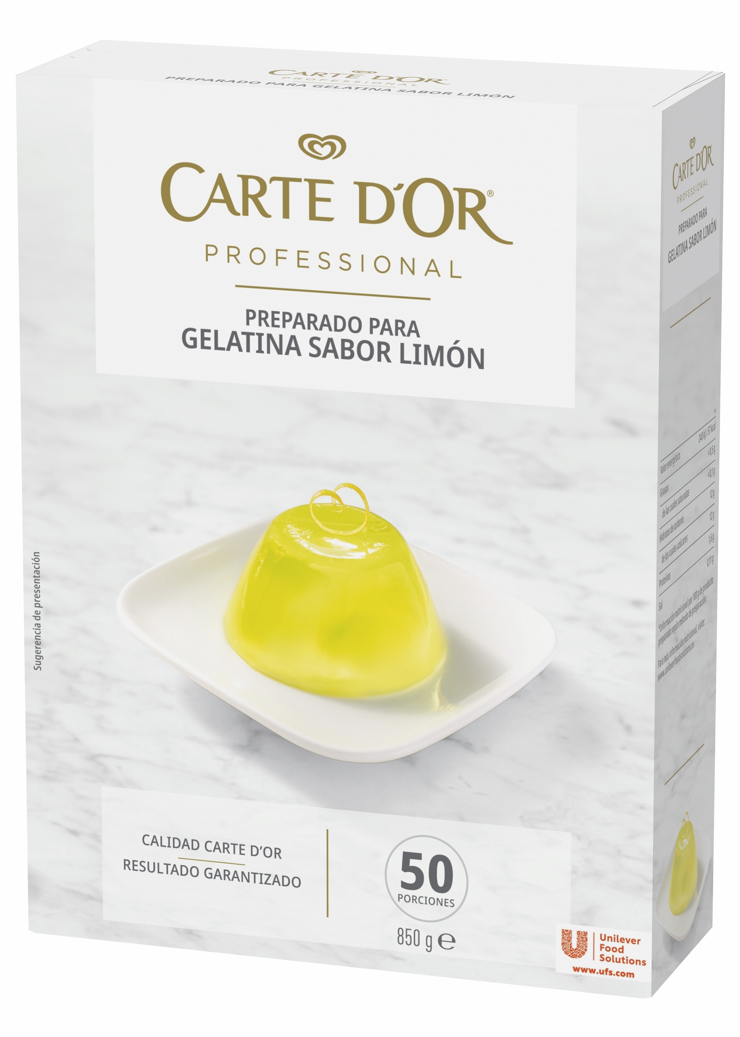 CARTE D'OR GELATINA SABOR LIMÓN 850G