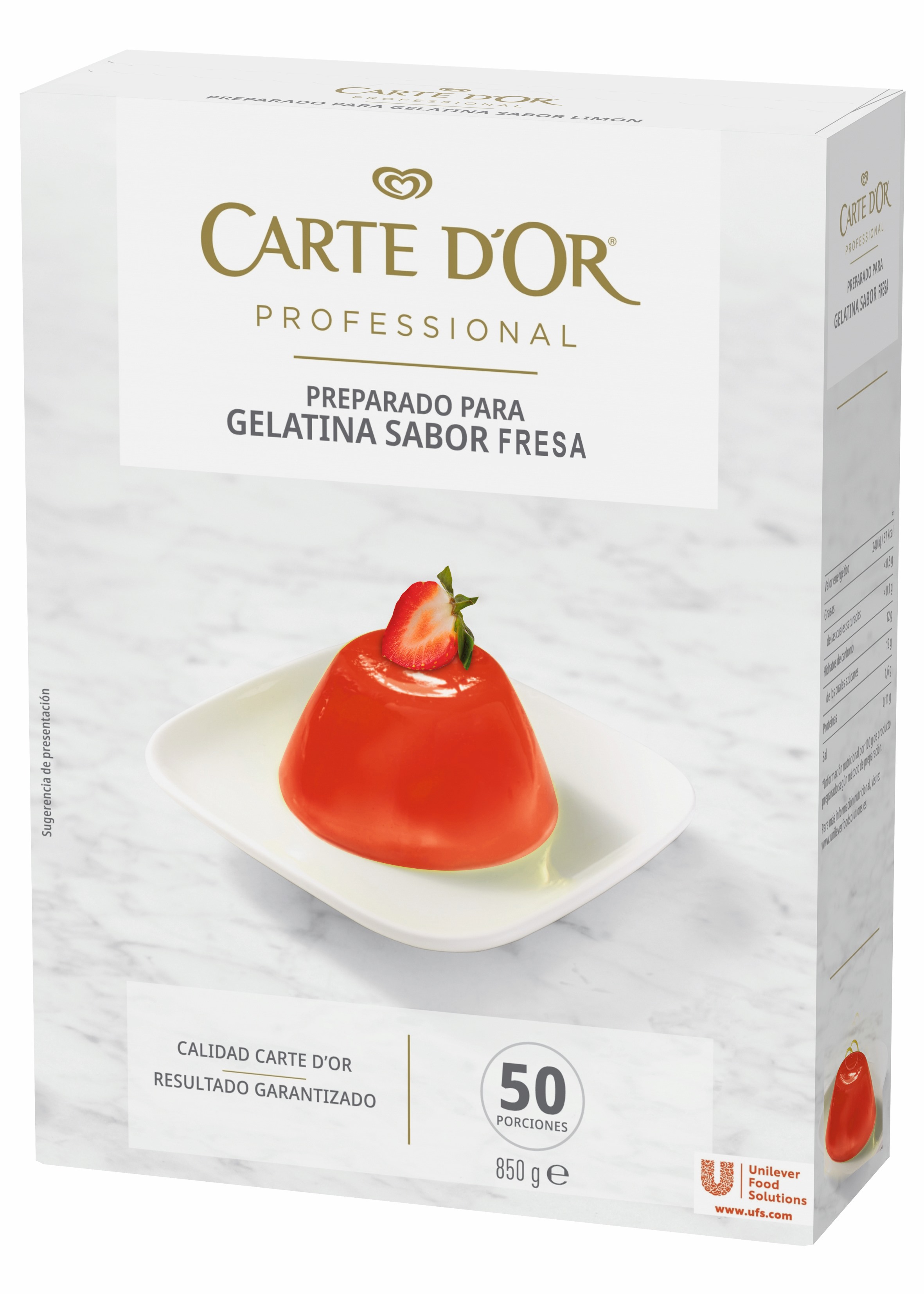 CARTE D'OR GELATINA SABOR FRESA 850G