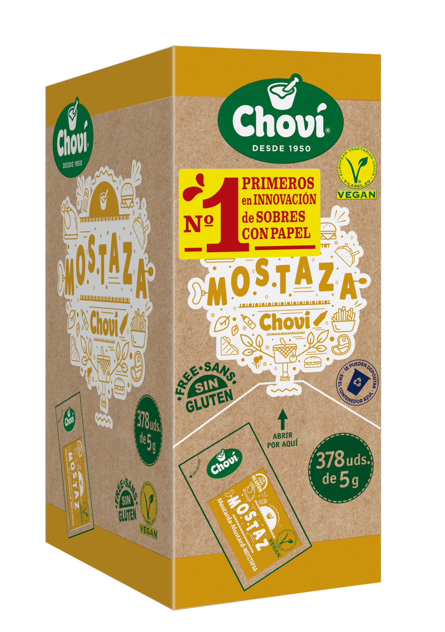 CHOVI MOSTAZA AMARILLA SOBRES 378u