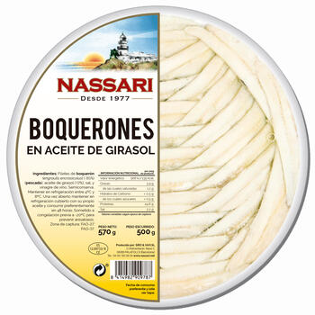 BOQUERONES ACEITE GIRASOL 570G