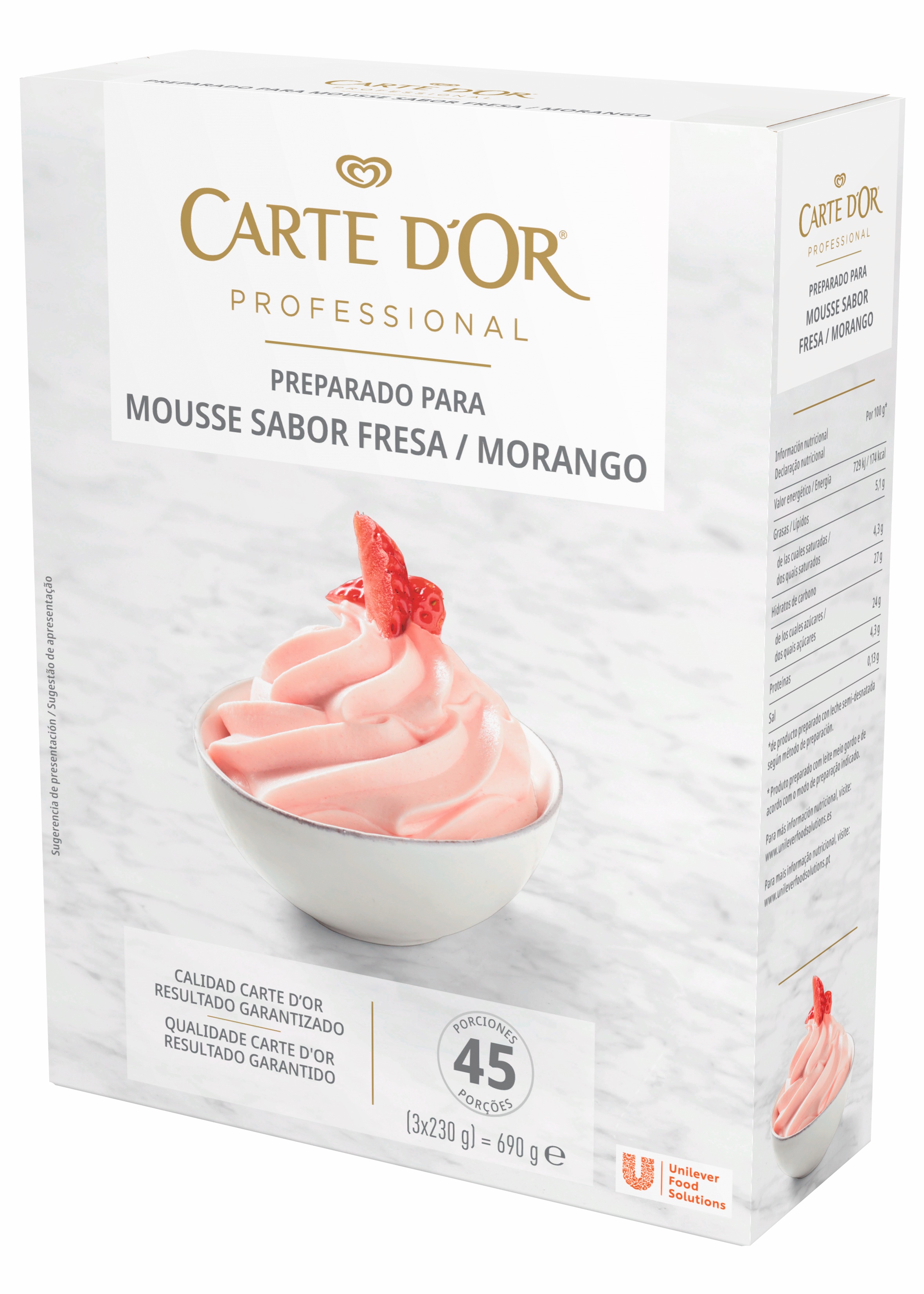 CARTE D'OR MOUSSE FRESA 690G