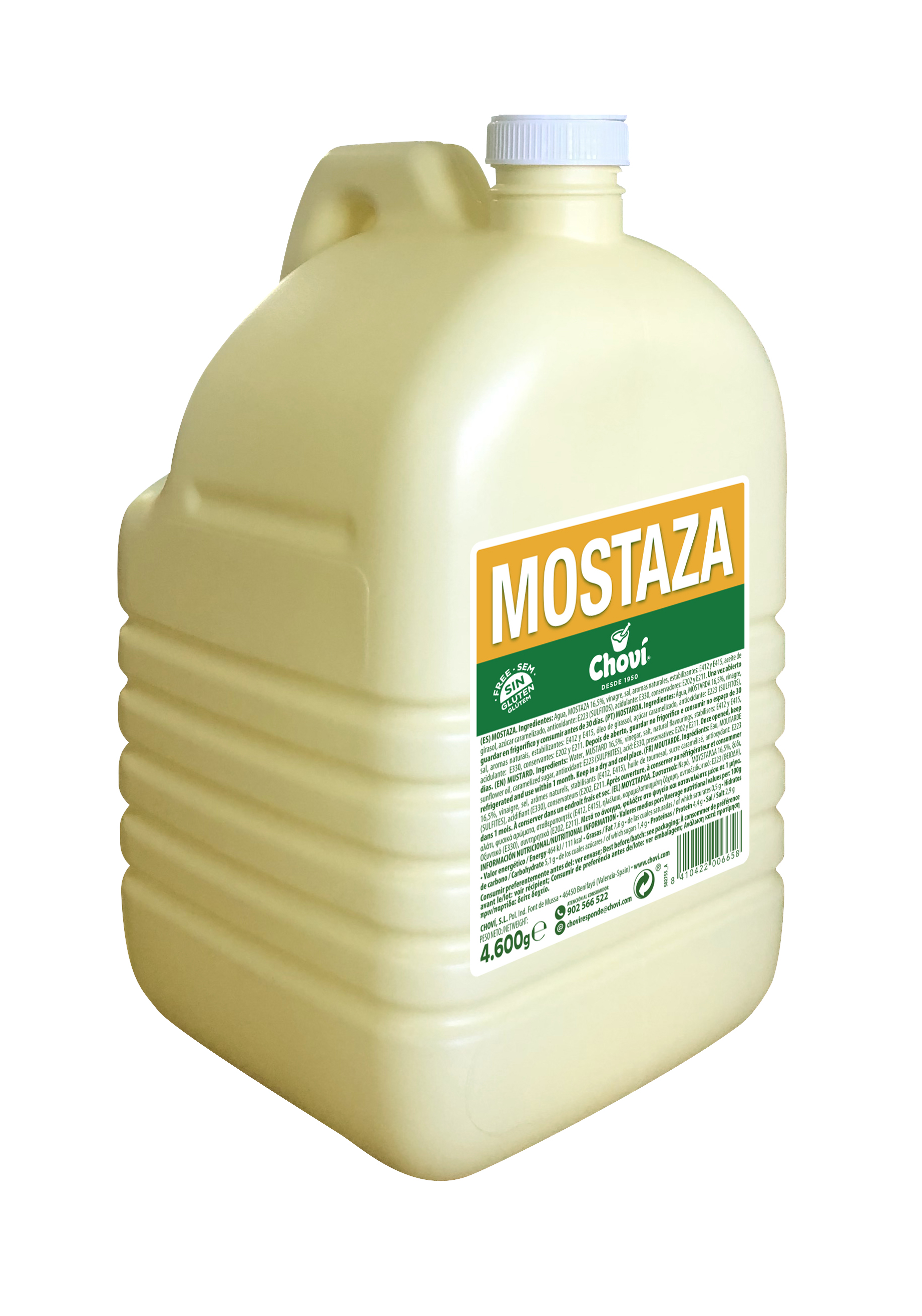 CHOVI MOSTAZA GARRAFA 4600ML