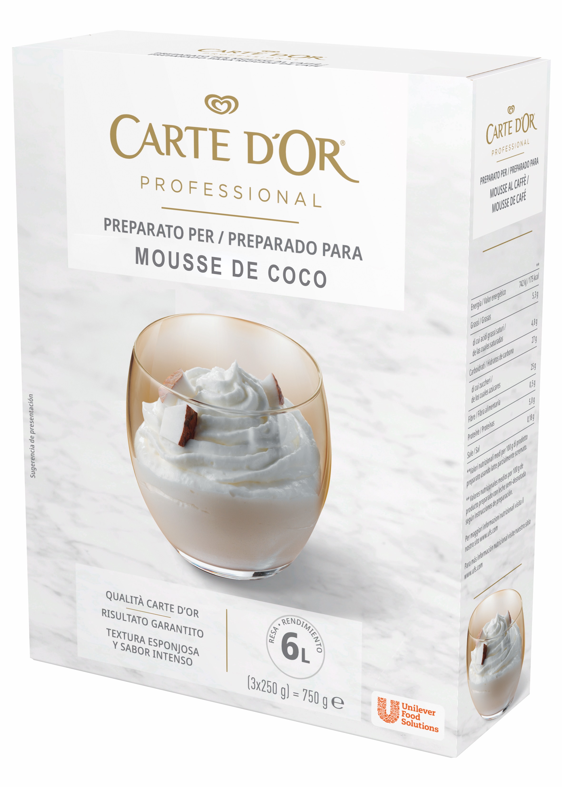 CARTE D'OR MOUSSE COCO 675G