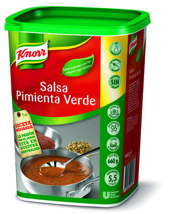 KNORR SALSA PIMIENTA VERDE 660G