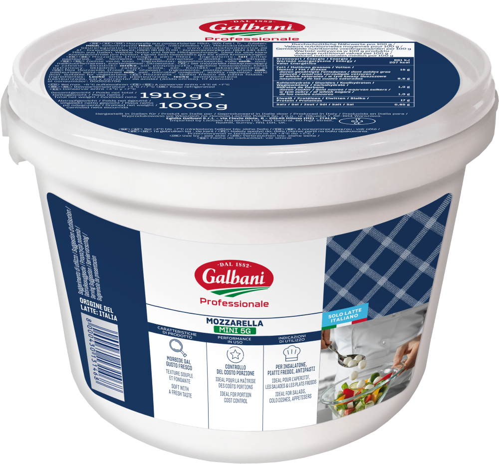 MOZZARELLA PERLAS CUBO 1KG